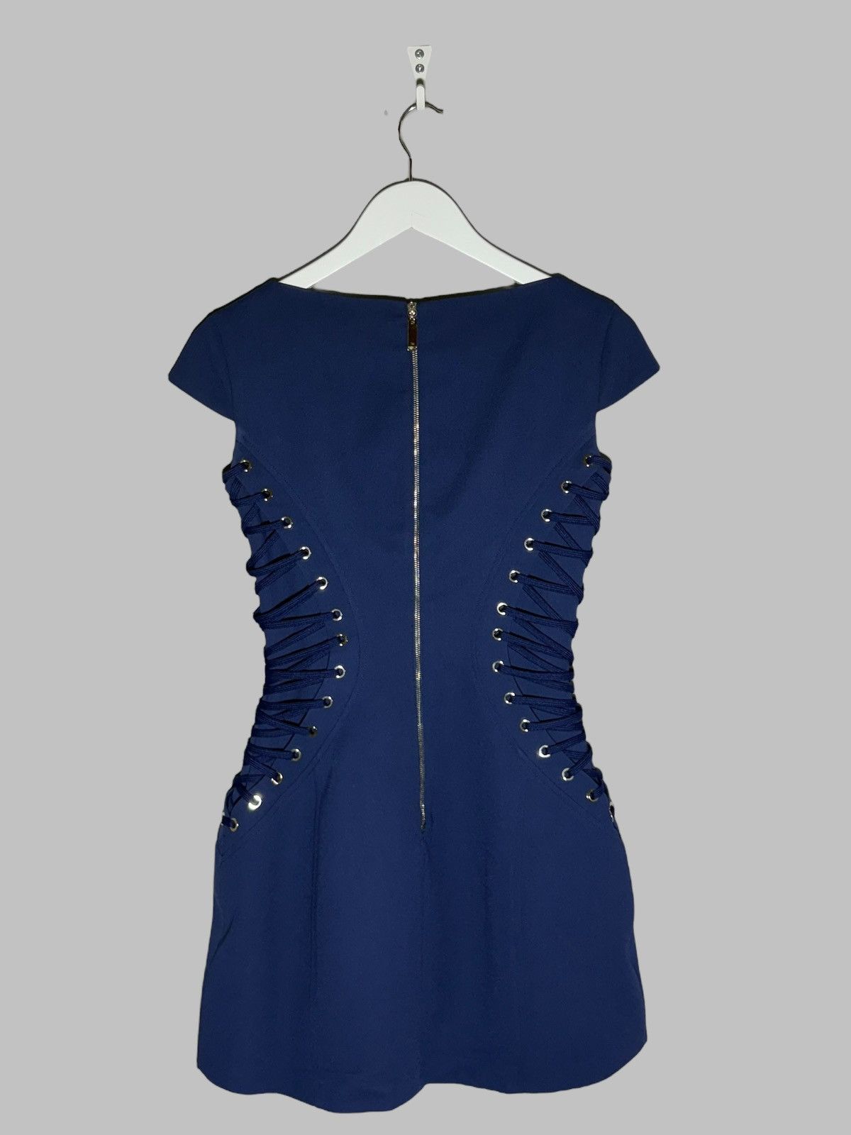Elisabetta Franchi Rare Elizabetta Franchi Corset Mini Dress Blue Size S / US 4 / IT 40 - 2 Thumbnail
