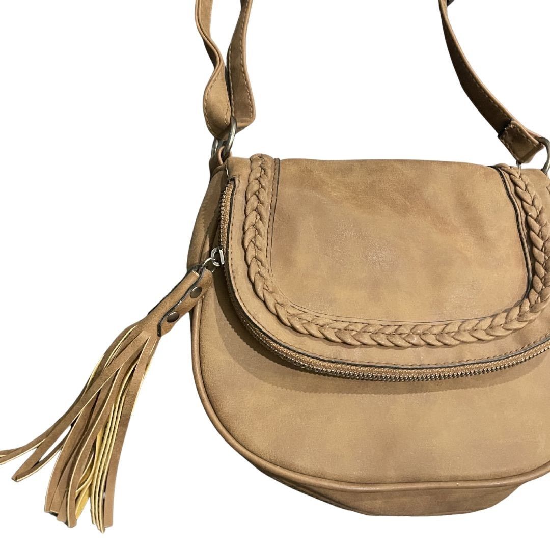 American Eagle Outfitters Faux Leather Saddle Crossbody Purse Tassel Western Boho Chic Size ONE SIZE - 3 Thumbnail