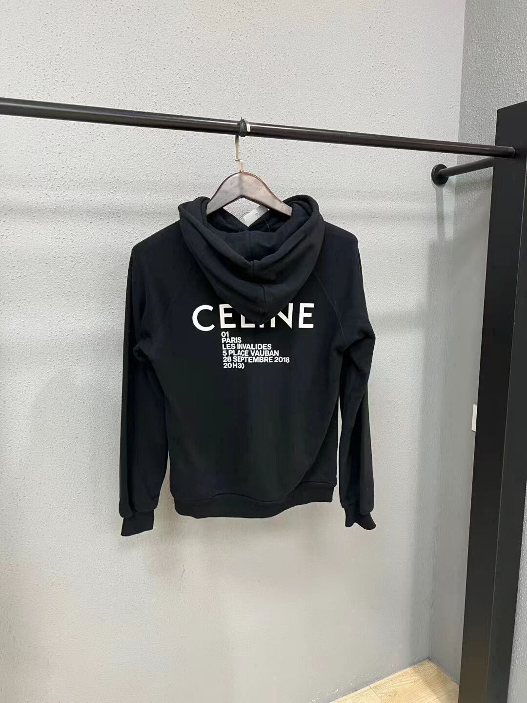 Celine celine logo hoodie in size large Size L / US 10 / IT 46 - 1 Thumbnail