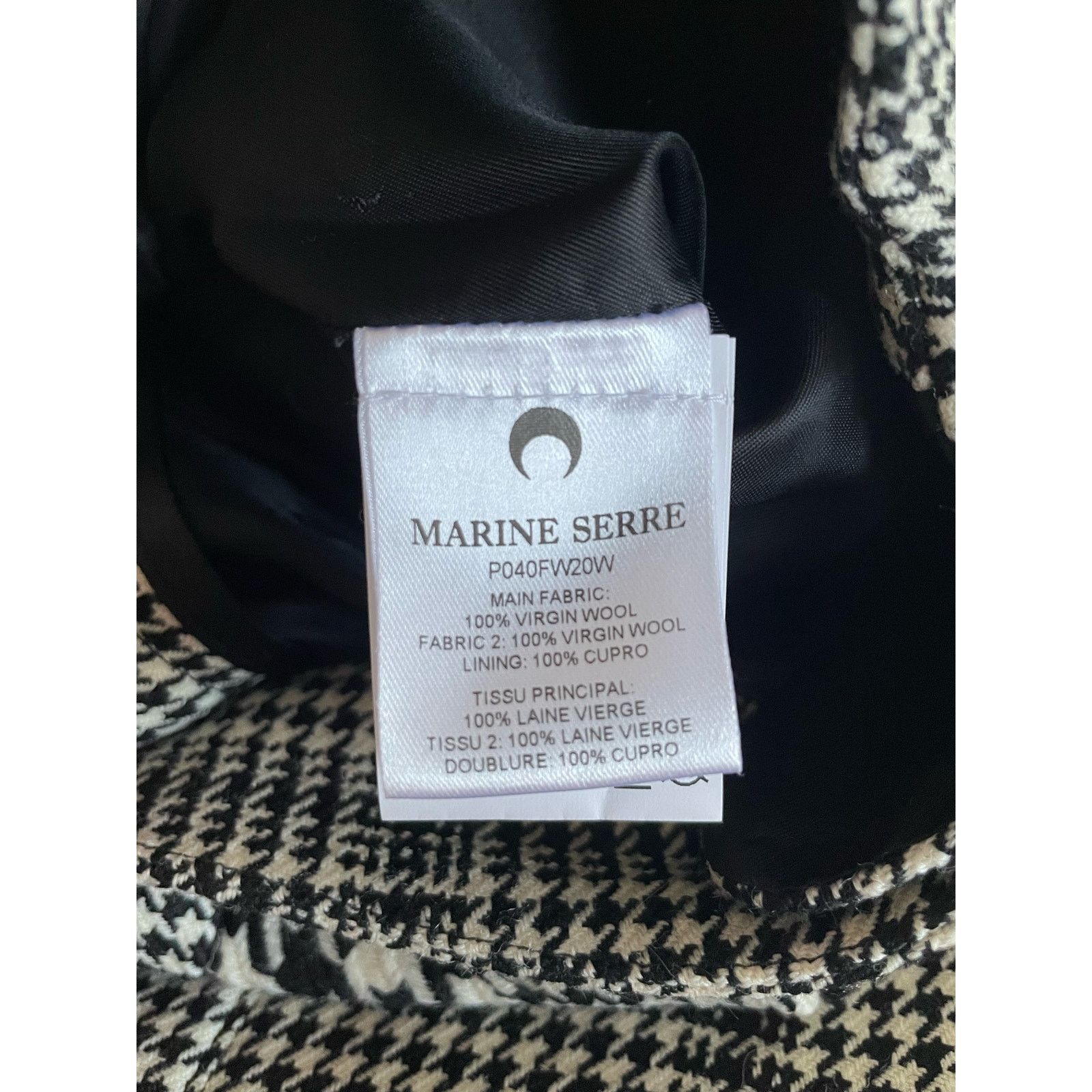 Marine Serre FW20 Houndstooth Intervened Glen Check Wide Trousers Size M Size 30" / US 8 / IT 44 - 5 Thumbnail