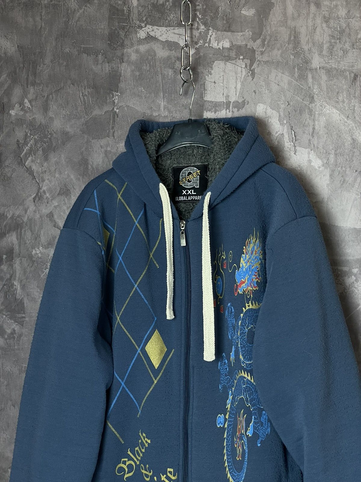 Japanese Brand × Vintage Y2K 2000s Crazy Zip Up Dragon Printed Hoodie All Over Rare Size US XXL / EU 58 / 5 - 3 Thumbnail