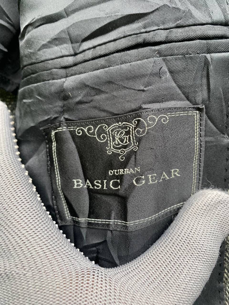 Japanese Brand Vintage Durban Basic Gear Herringbone Blazer Size 46S - 7 Thumbnail