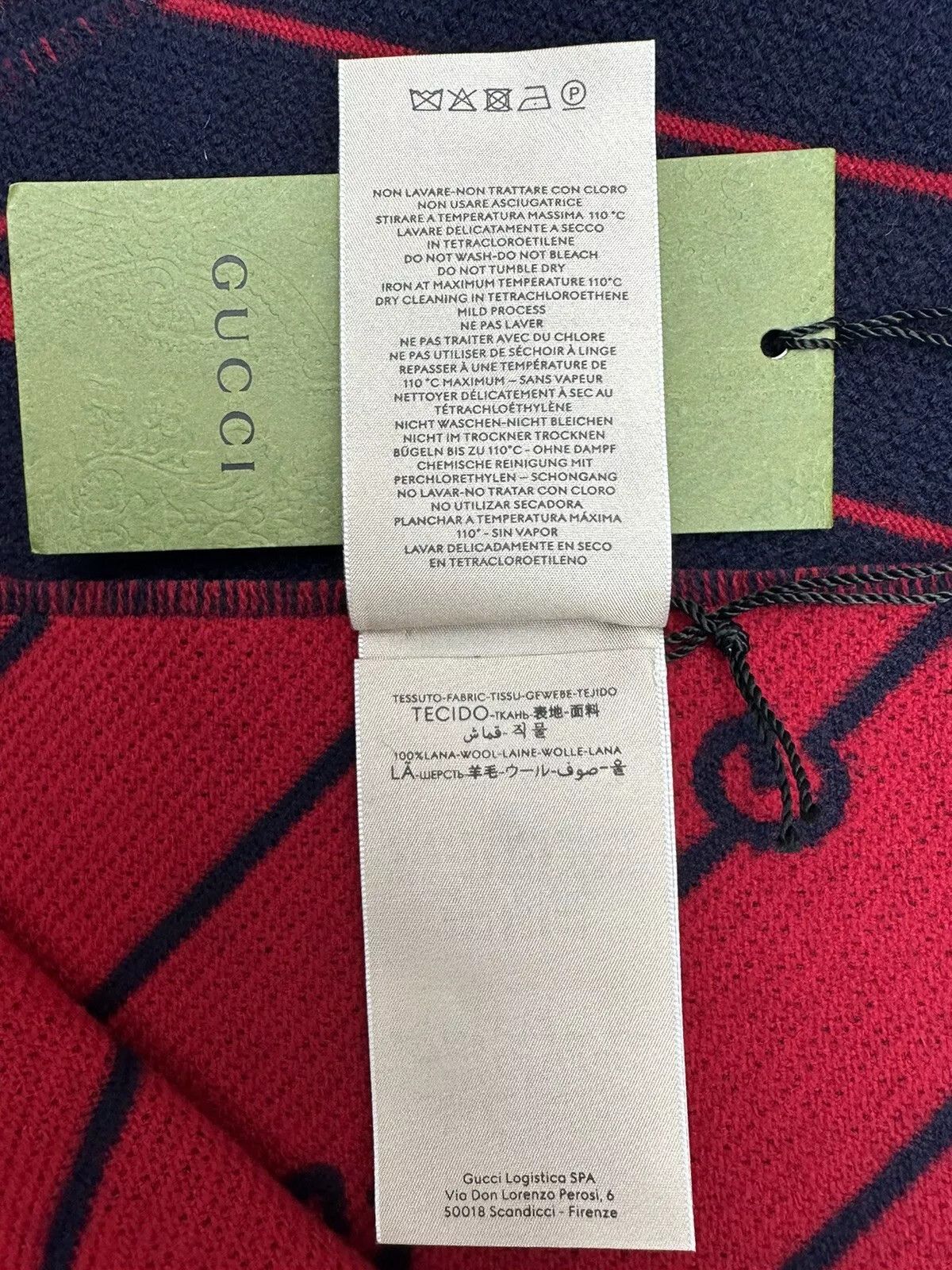 Gucci New Gucci Scarves Wool- 44x214cm Size ONE SIZE - 9 Thumbnail