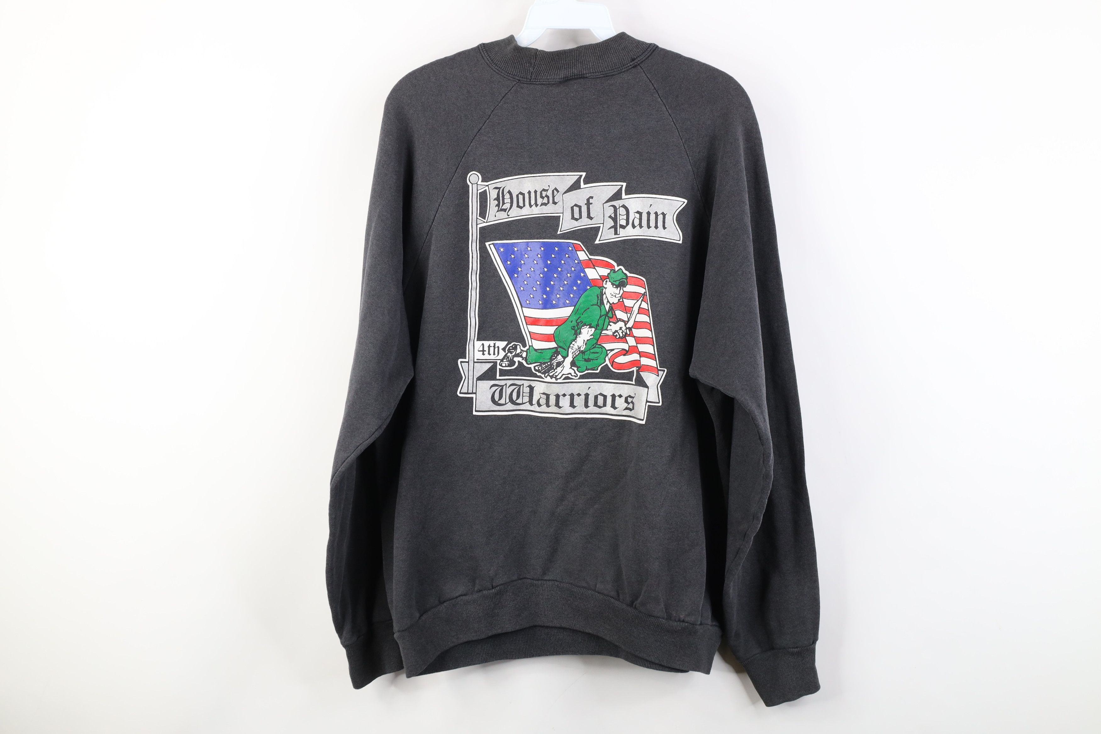 Vintage Vintage 90s Infantry Battalion 4th Platoon Sweatshirt Black Size US XL / EU 56 / 4 - 11 Thumbnail
