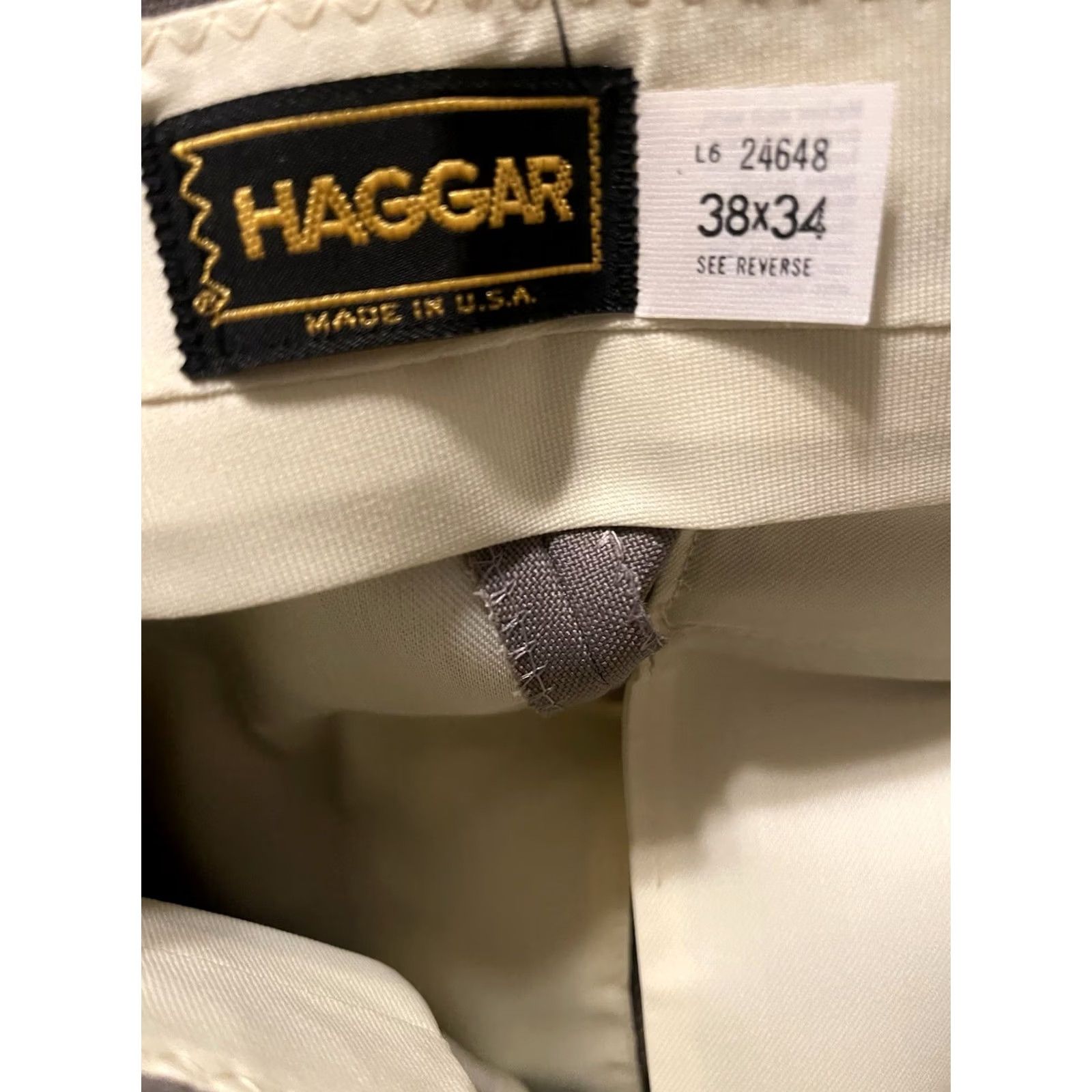 Haggar Vintage Haggar Scotch Release Klopman Light Gray Dress Pants - Mens 38x34 -New Size US 38 / EU 54 - 4 Thumbnail