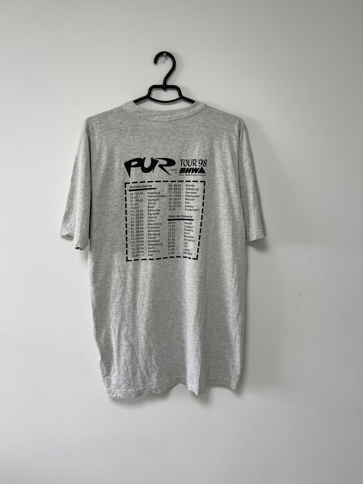 Plus One Clothing Vintage PUR Tour 1998 BHW Germany Band T shirt Mens sz 2XL Size US XXL / EU 58 / 5 - 3 Thumbnail