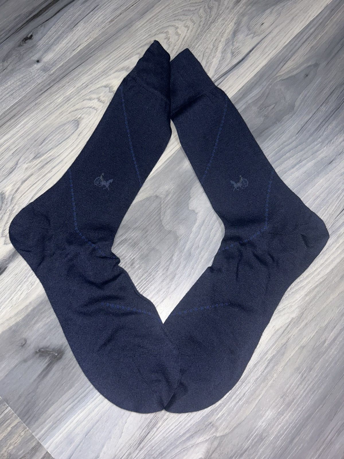 Celine Celine Navy Blue Men’s Dress Socks Size ONE SIZE - 8 Thumbnail