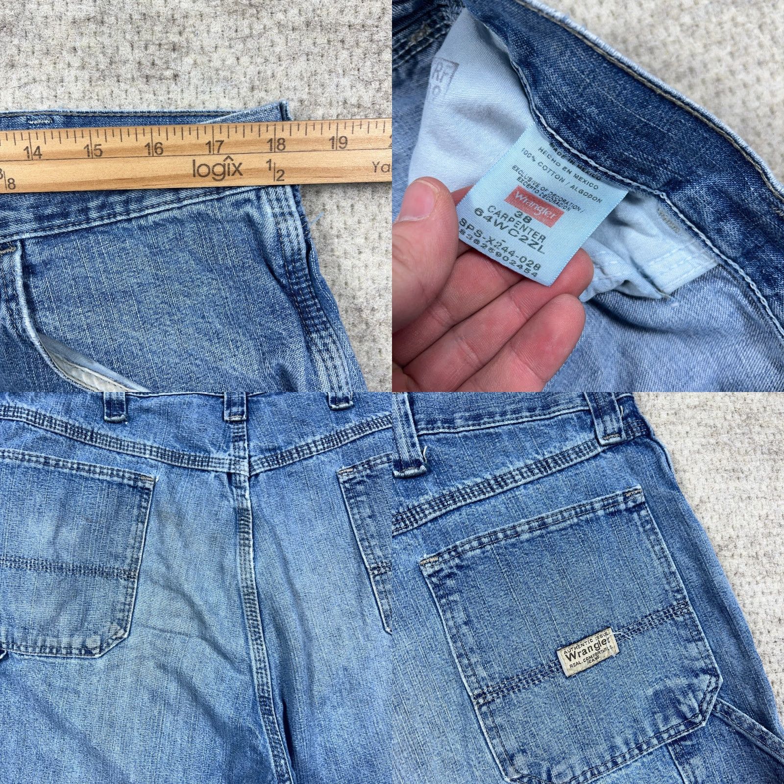 Wrangler VINTAGE Wrangler Shorts Men 38 Bermuda Denim Distressed Grunge 90s Baggy Pockets Casual 5-Pocket Design Size US 38 / EU 54 - 8 Thumbnail
