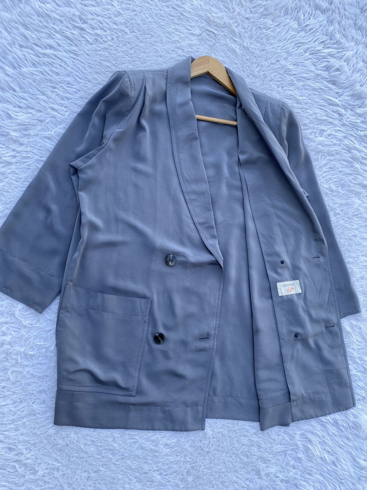 Givenchy Rare Vintage 90s Givenchy Satin Double Breasted Blazer Women Size M / US 6-8 / IT 42-44 - 5 Thumbnail