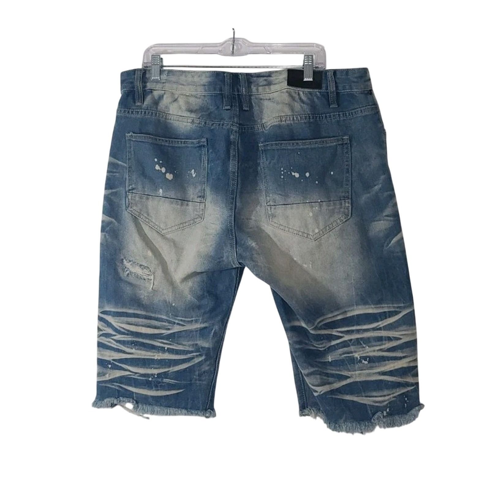 Smoke Rise Smoke Rise Men's Distressed Buckle Streetwear Jean Shorts 38 Size US 38 / EU 54 - 5 Thumbnail