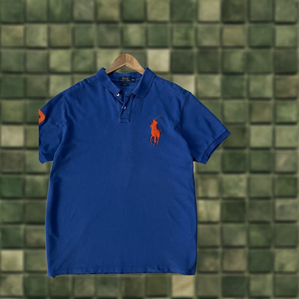 Polo Ralph Lauren VINTAGE Polo Ralph Lauren Polo Shirt Blue XXL Men 90s Chief Keef Style Polo Ralph Lauren Big Pony Polo Shirt Size US XXL / EU 58 / 5 - 1 Thumbnail