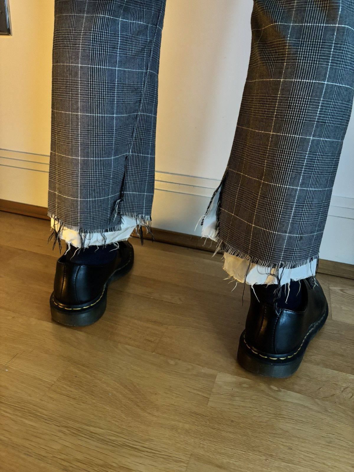 Sulvam Houndstooth AW22 Frayed Trousers Size US 30 / EU 46 - 3 Thumbnail