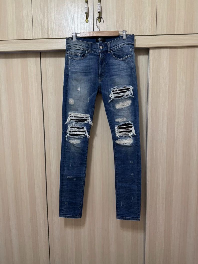 Amiri Amiri Blue Patched Denim Size US 30 / EU 46 - 1 Thumbnail