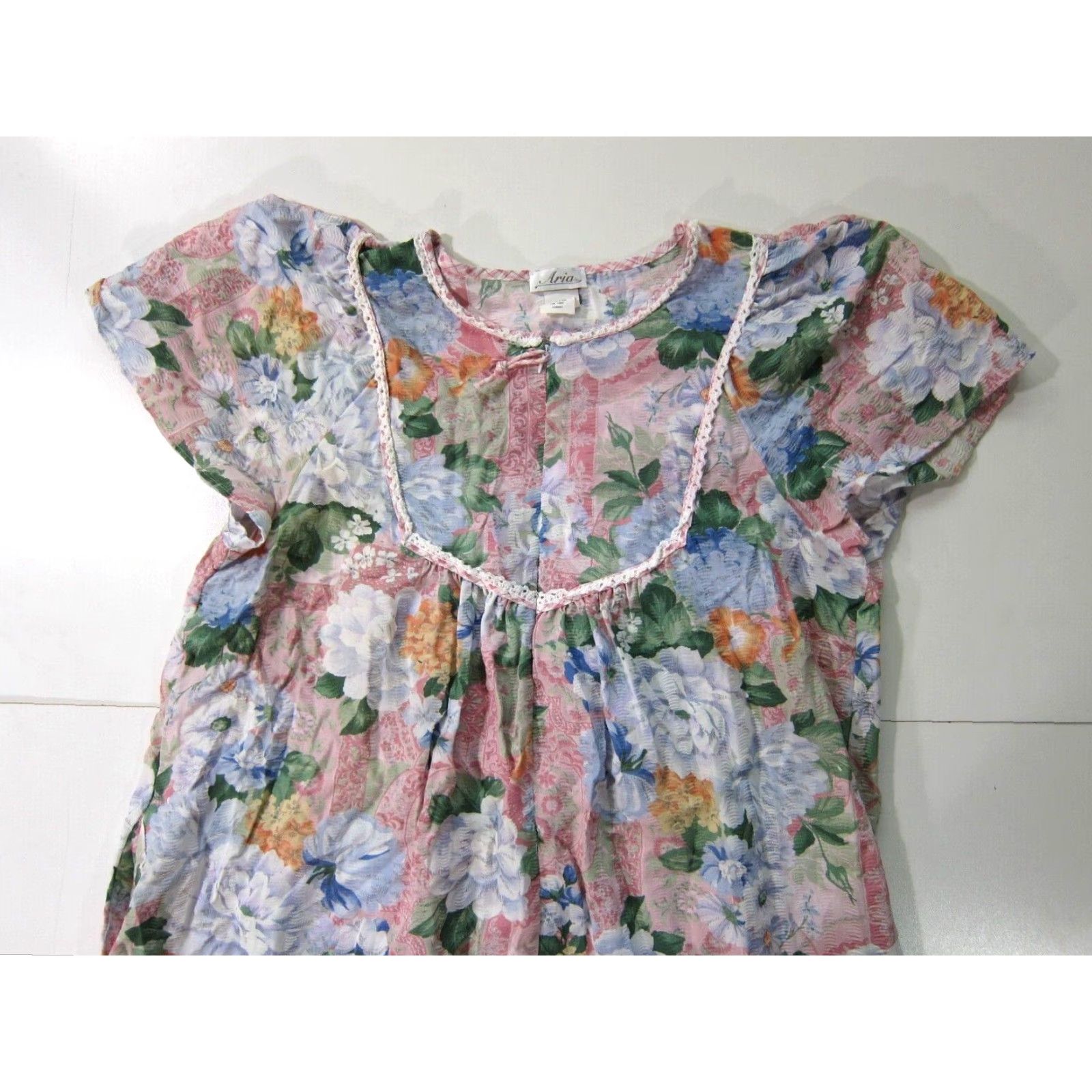 Ariat Aria Nightgown Floral Cotton Pink 1X Women Zip Pocket Dress Robe Gown Color Pink Floral Cotton Nightgown Zip Pocket Women 1X Size XL / US 12-14 / IT 48-50 - 4 Thumbnail