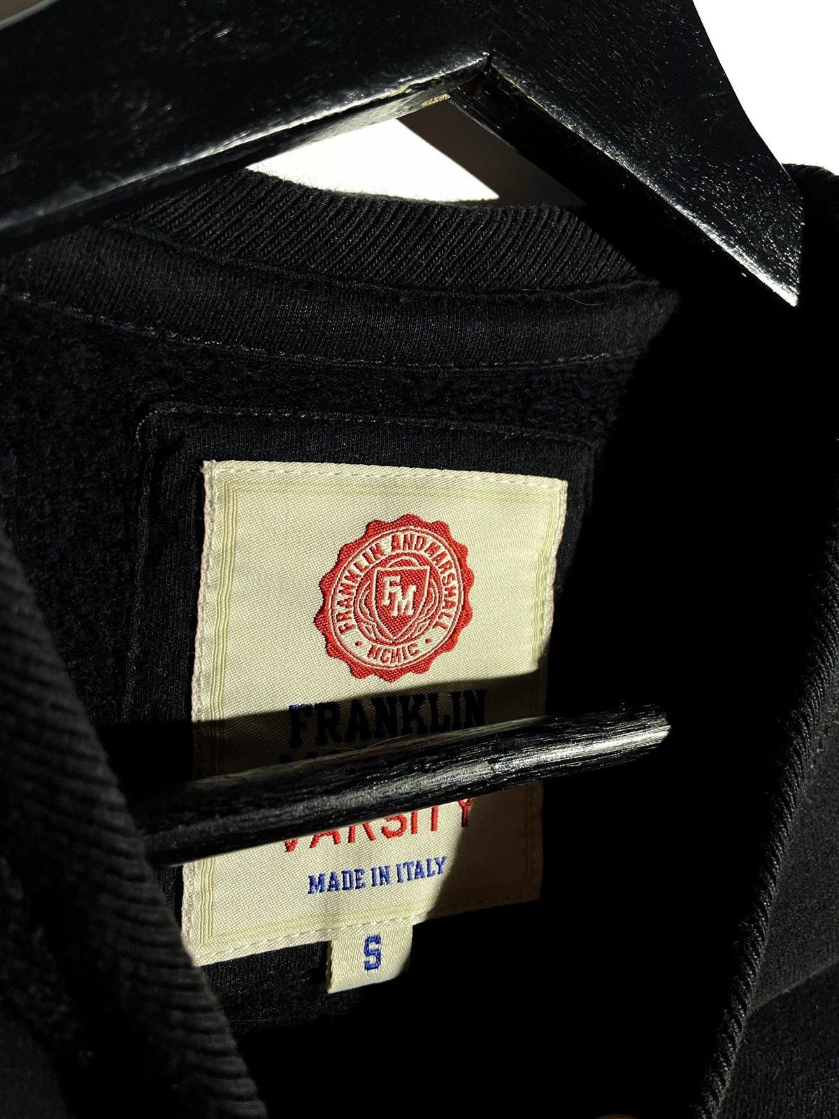 Franklin & Marshall Franklin Marshall Black Sweatshirt Big Logo Italy Size S Size US S / EU 44-46 / 1 - 6 Thumbnail