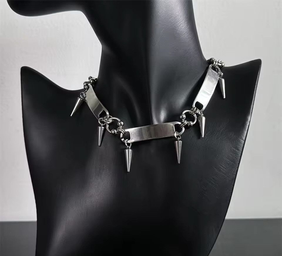 Jewelry × Vintage Titanium Steel Rivet Choker Size ONE SIZE - 5 Thumbnail