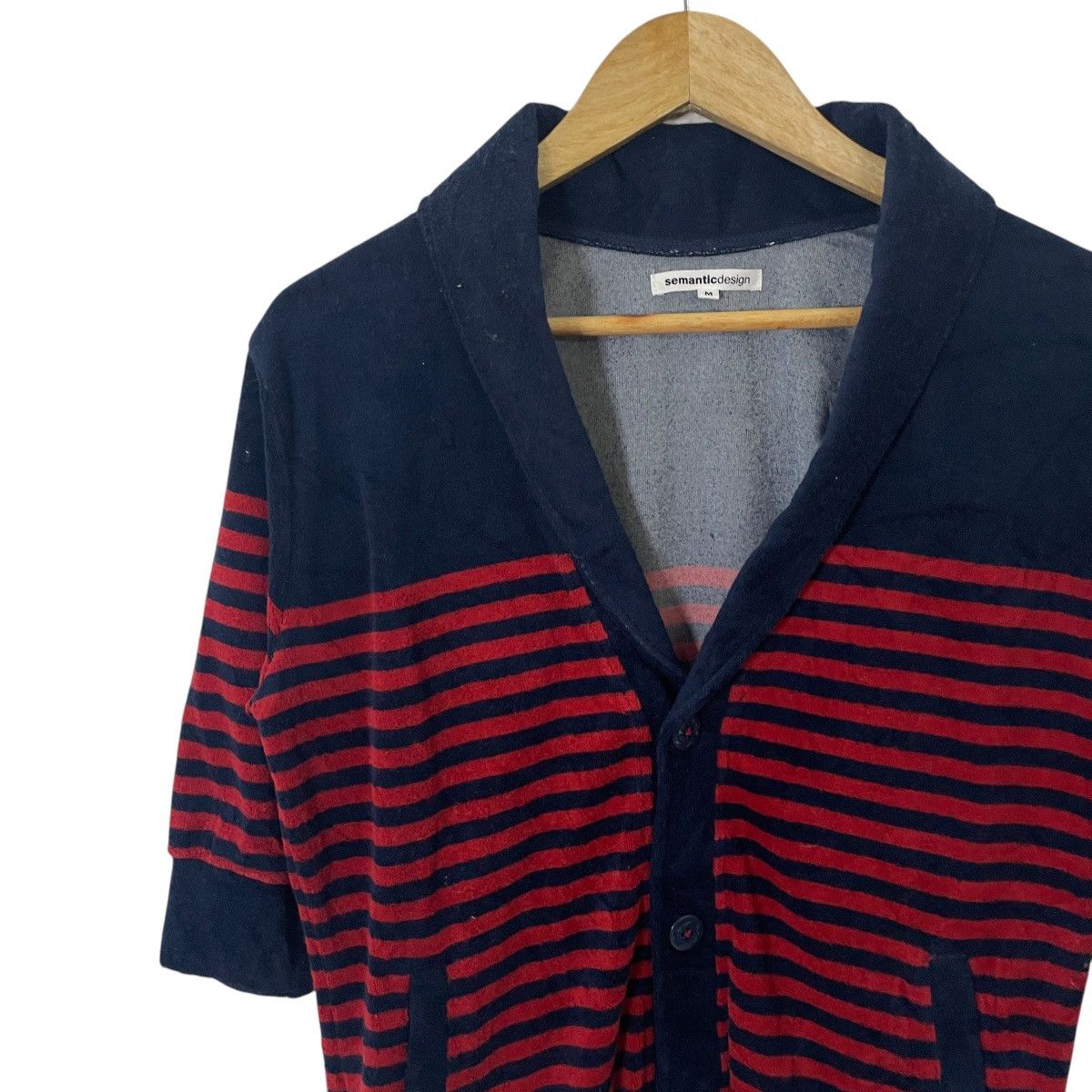 Japanese Brand Vintage Sematic Design Cardingan Size L / US 10 / IT 46 - 3 Thumbnail