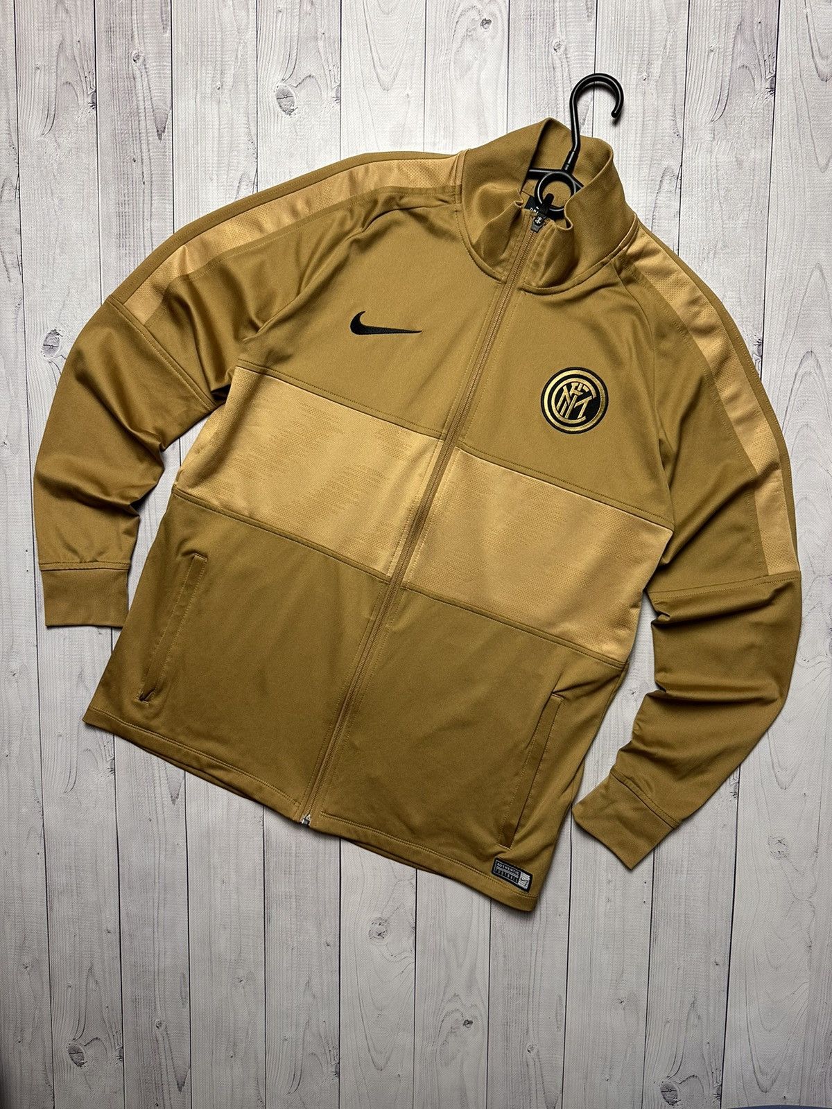 Vintage Nike Inter Milan soccer tracksuit size L gold rare