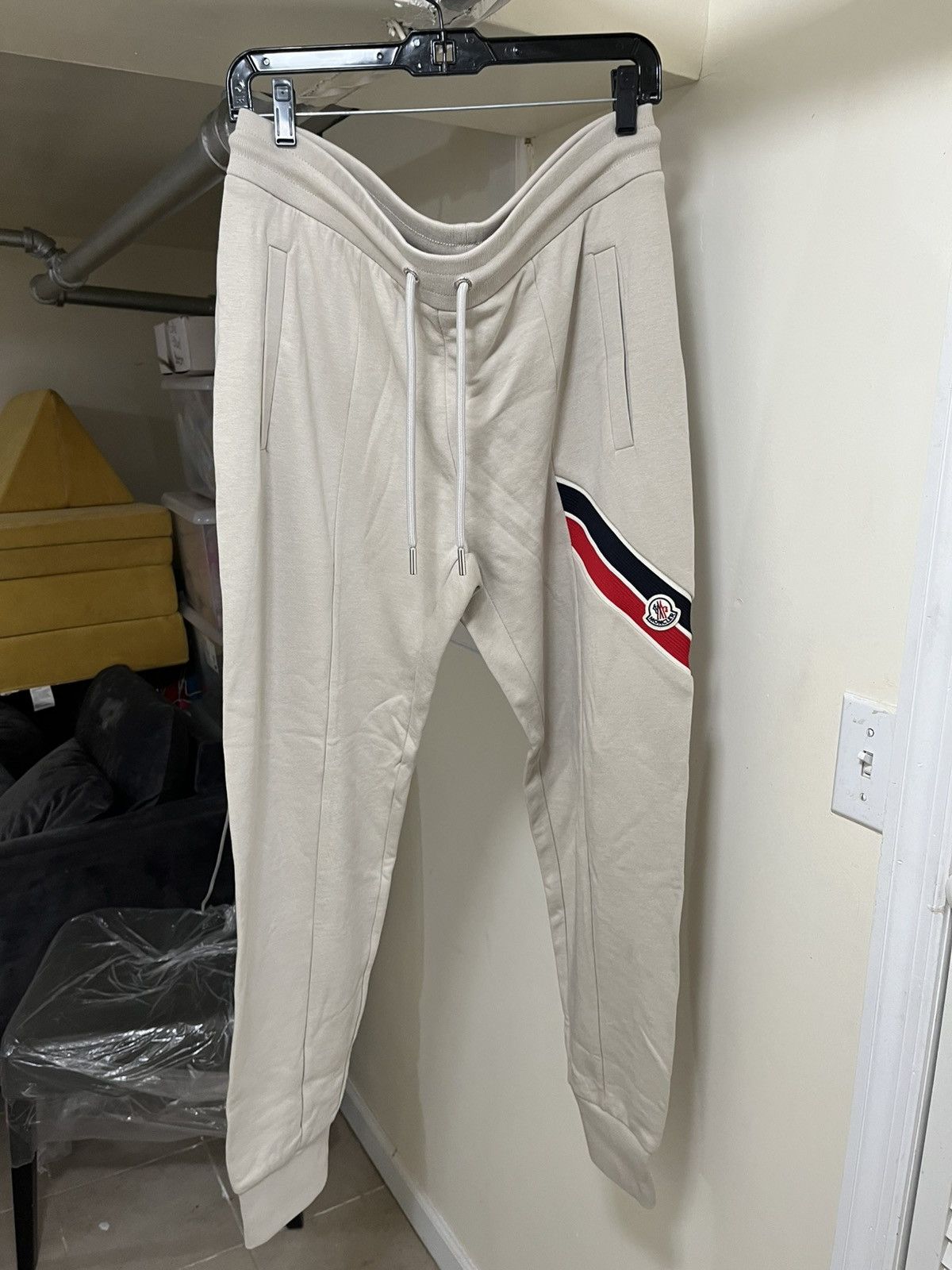 Moncler Moncler Striped Sweatpants Sz L Size US 34 / EU 50 - 1 Thumbnail