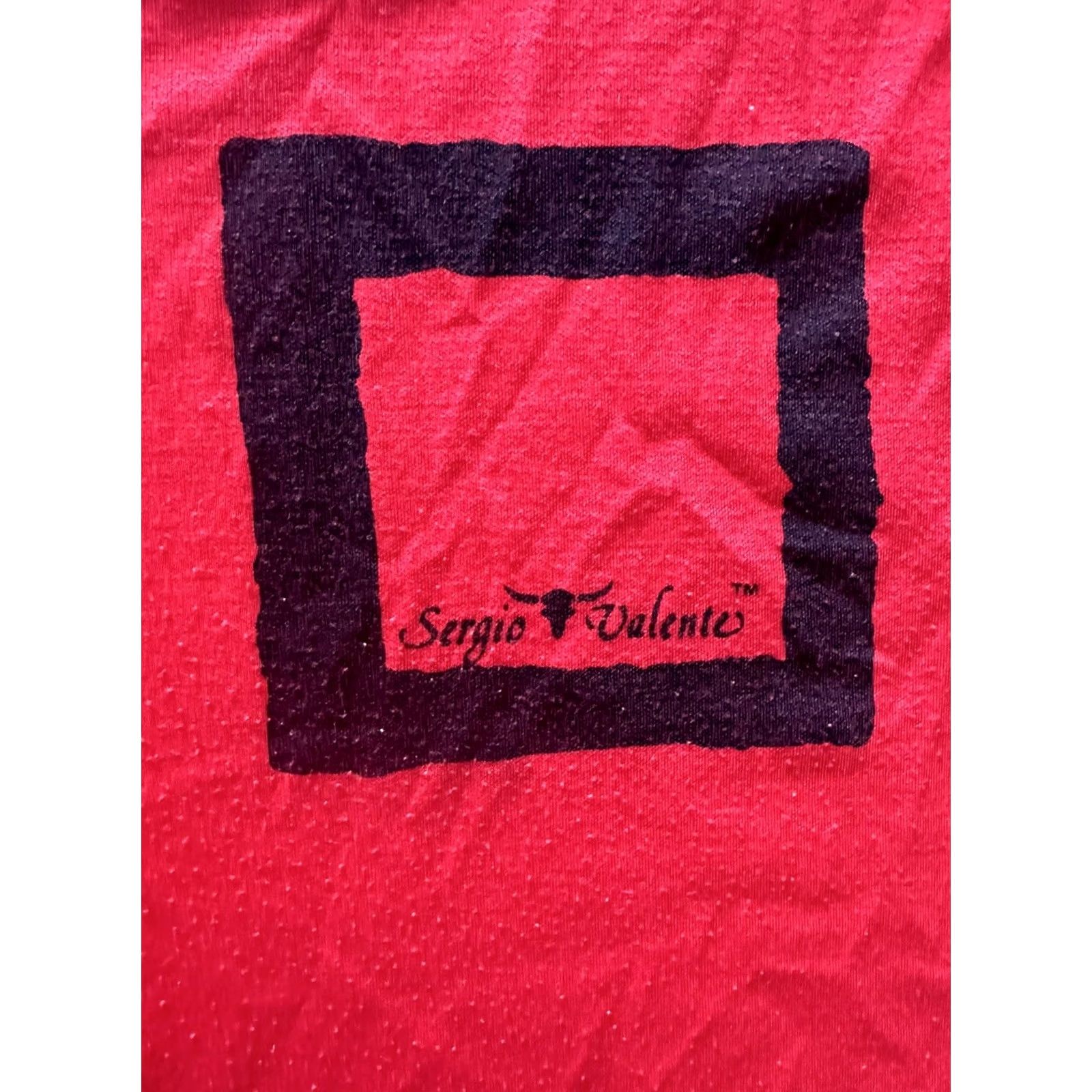 Vintage VINTAGE 80s Sergio Valente T Shirt Red XL Unisex Graphic Tee Men Women Shirt Size US XL / EU 56 / 4 - 2 Thumbnail