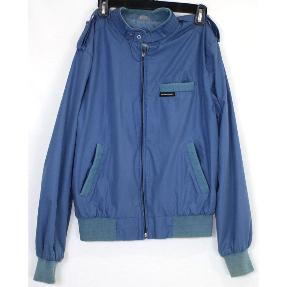 Members Only Vintage 80s Members Only Jacket 40 Blue Cafe Racer Bomber Size US M / EU 48-50 / 2 - 1 Thumbnail