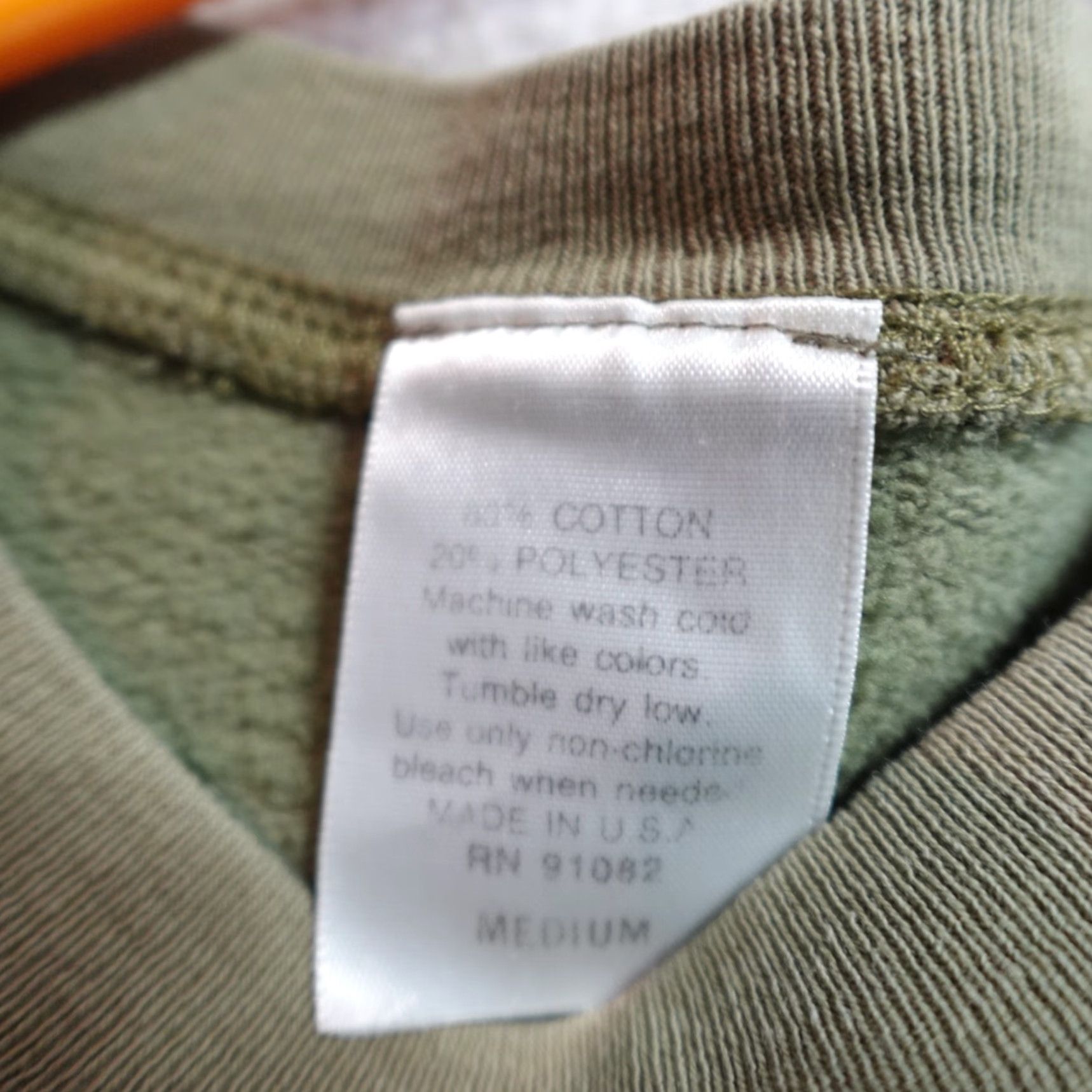 Vintage VINTAGE American Vintage Sweatshirt Men Medium Green Olive USA Made Breezin Up Size US M / EU 48-50 / 2 - 2 Thumbnail