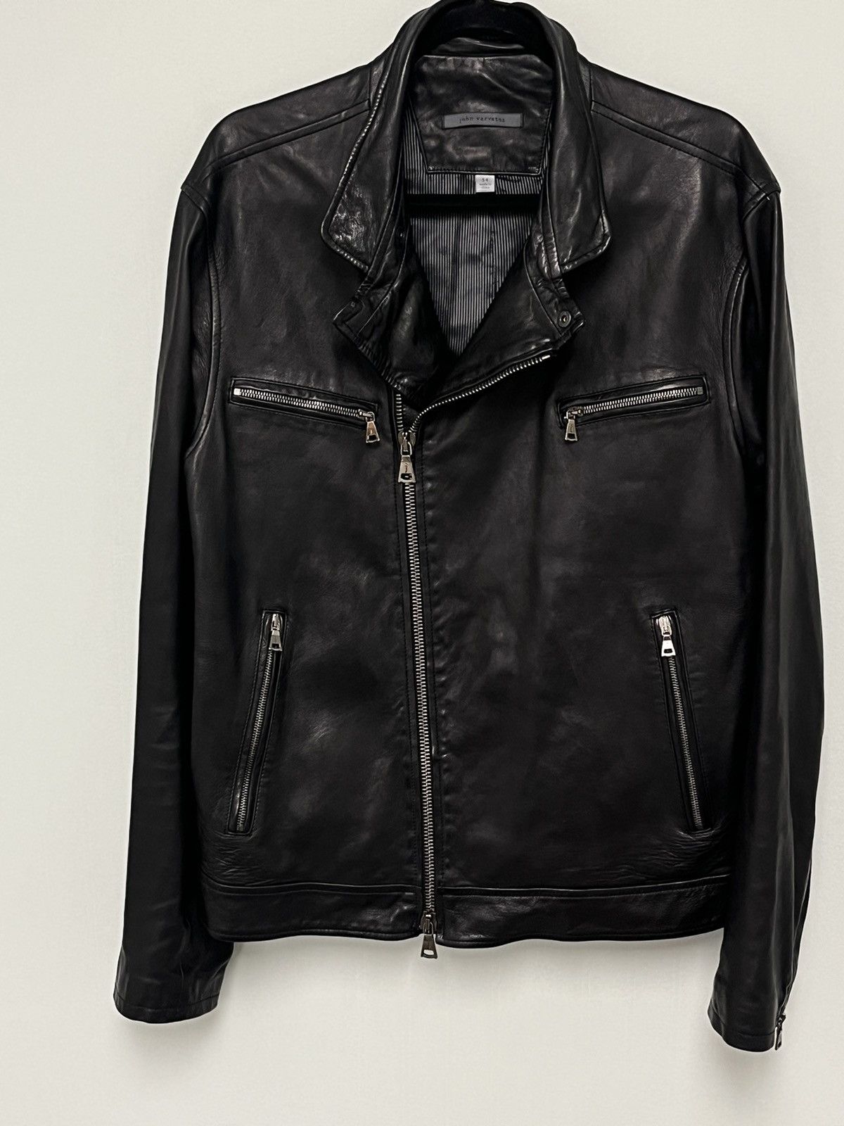 John Varvatos Leather Moto jacket. 54 Size US L / EU 52-54 / 3 - 16 Thumbnail