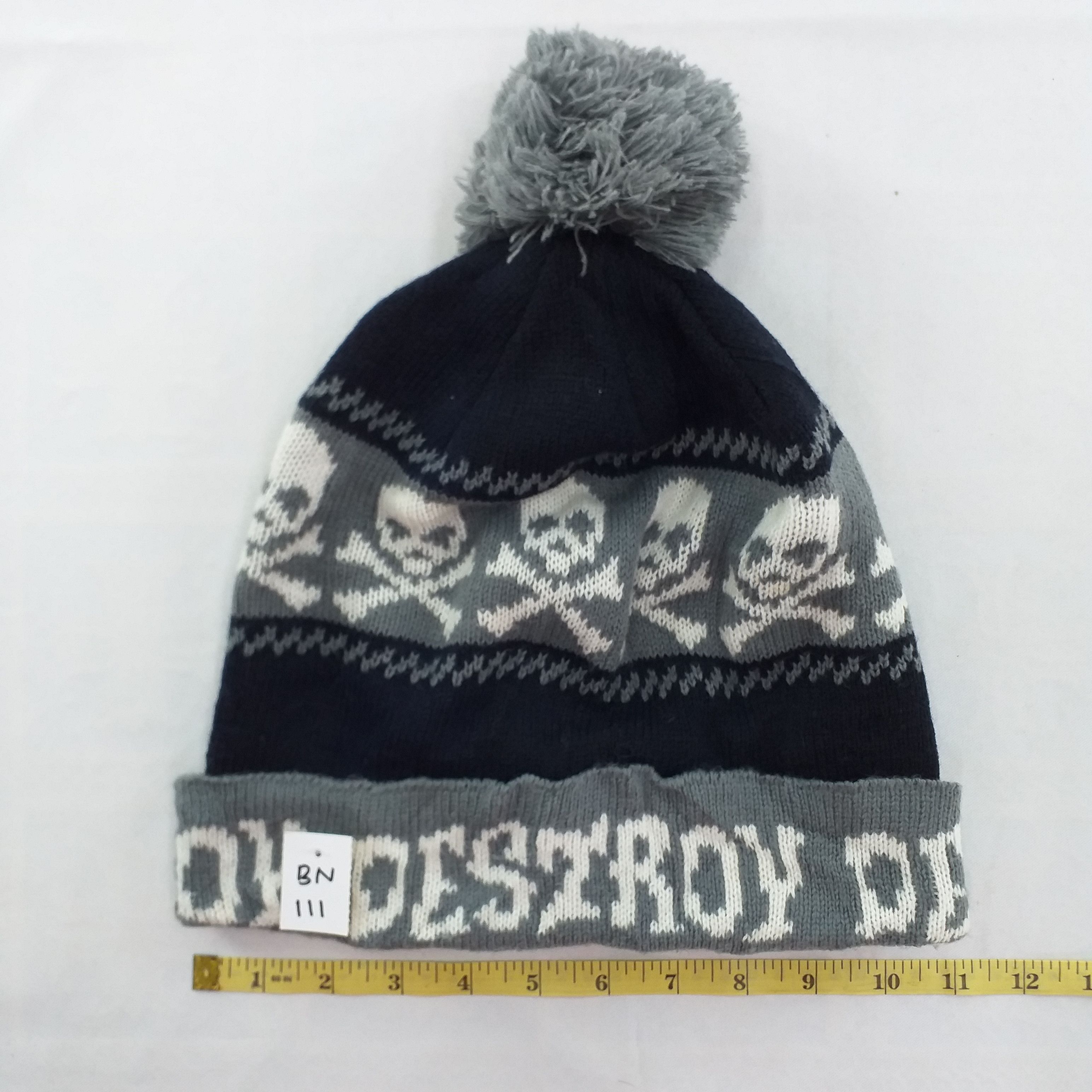 Japanese Brand Vintage Skulls and Destroy Snow Cap Hat Beanie -BN111 Size ONE SIZE - 3 Thumbnail