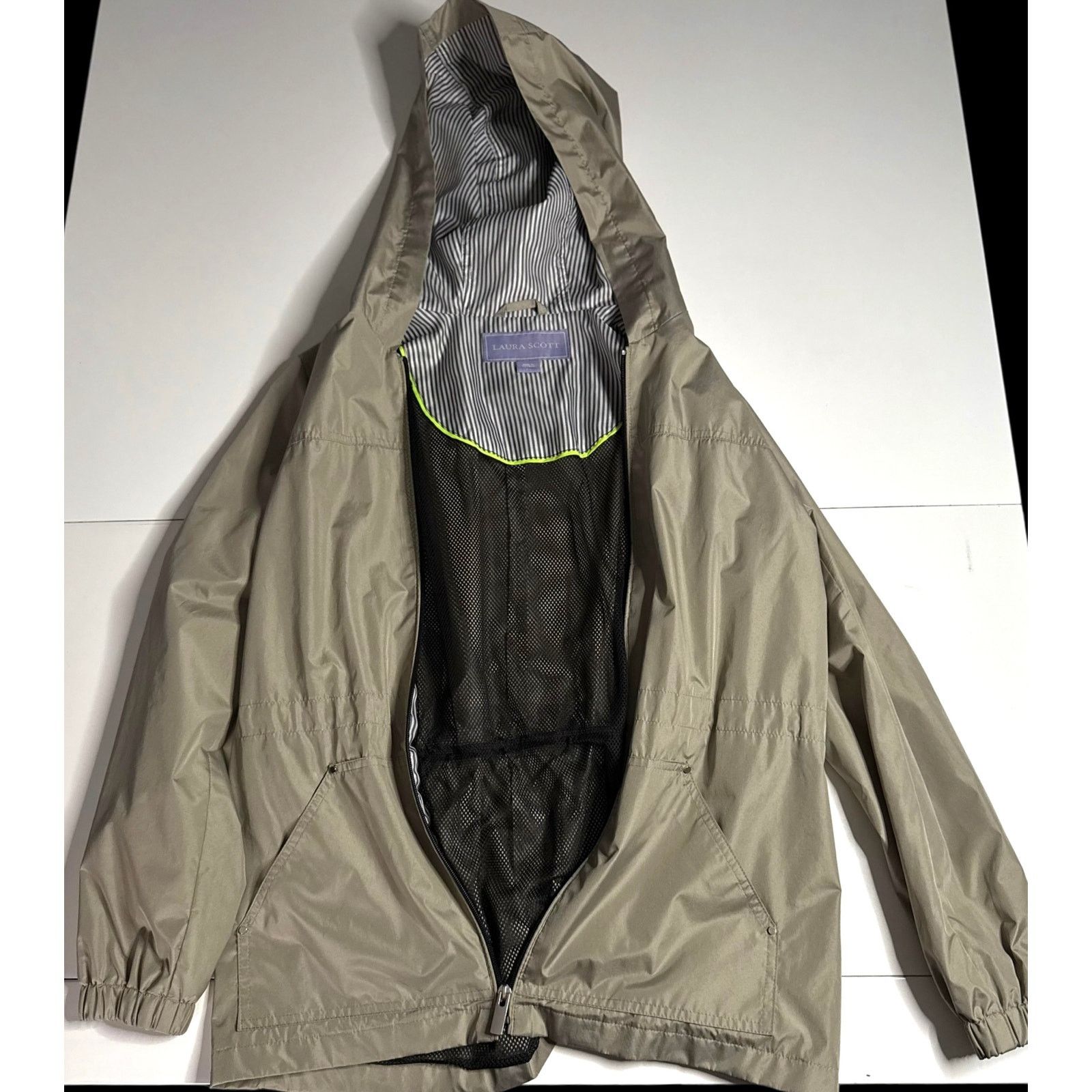 Other Laura Scott Women’s Hooded Windbreaker Zip Jacket – Beige Size S / US 4 / IT 40 - 9 Thumbnail