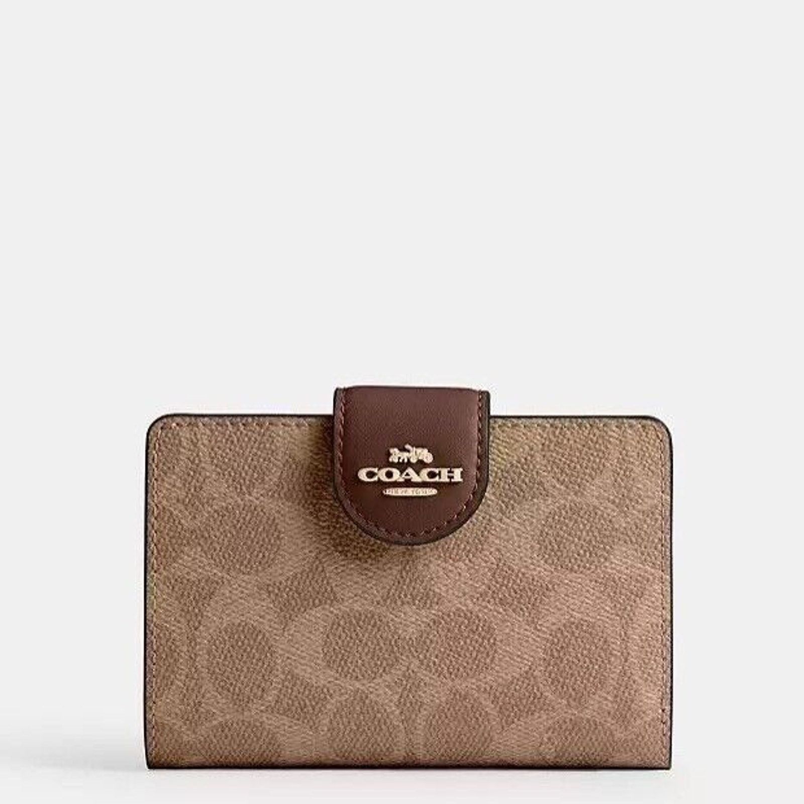 Coach NWT 2024 NEW Coach Medium Corner Zip Wallet Signature Canvas Size ONE SIZE - 1 Thumbnail