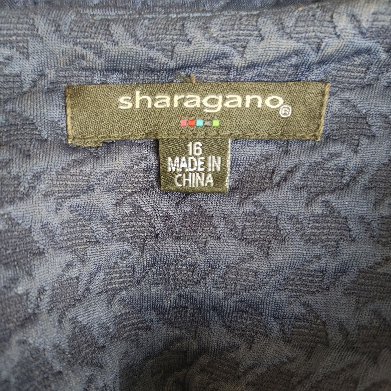 Other Sharagano Women's 16 Navy Blue Long Sleeve Dress w/ Pockets! Size XXL / US 16-18 / IT 52-54 - 3 Thumbnail