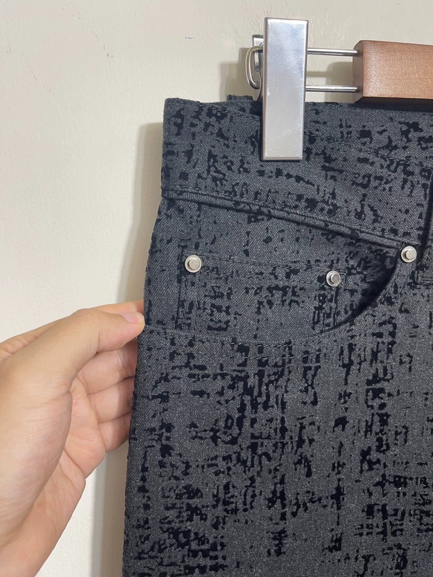 Balenciaga Black Patterned Casual Pants Size 32 wxx. Size US 32 / EU 48 - 3 Thumbnail