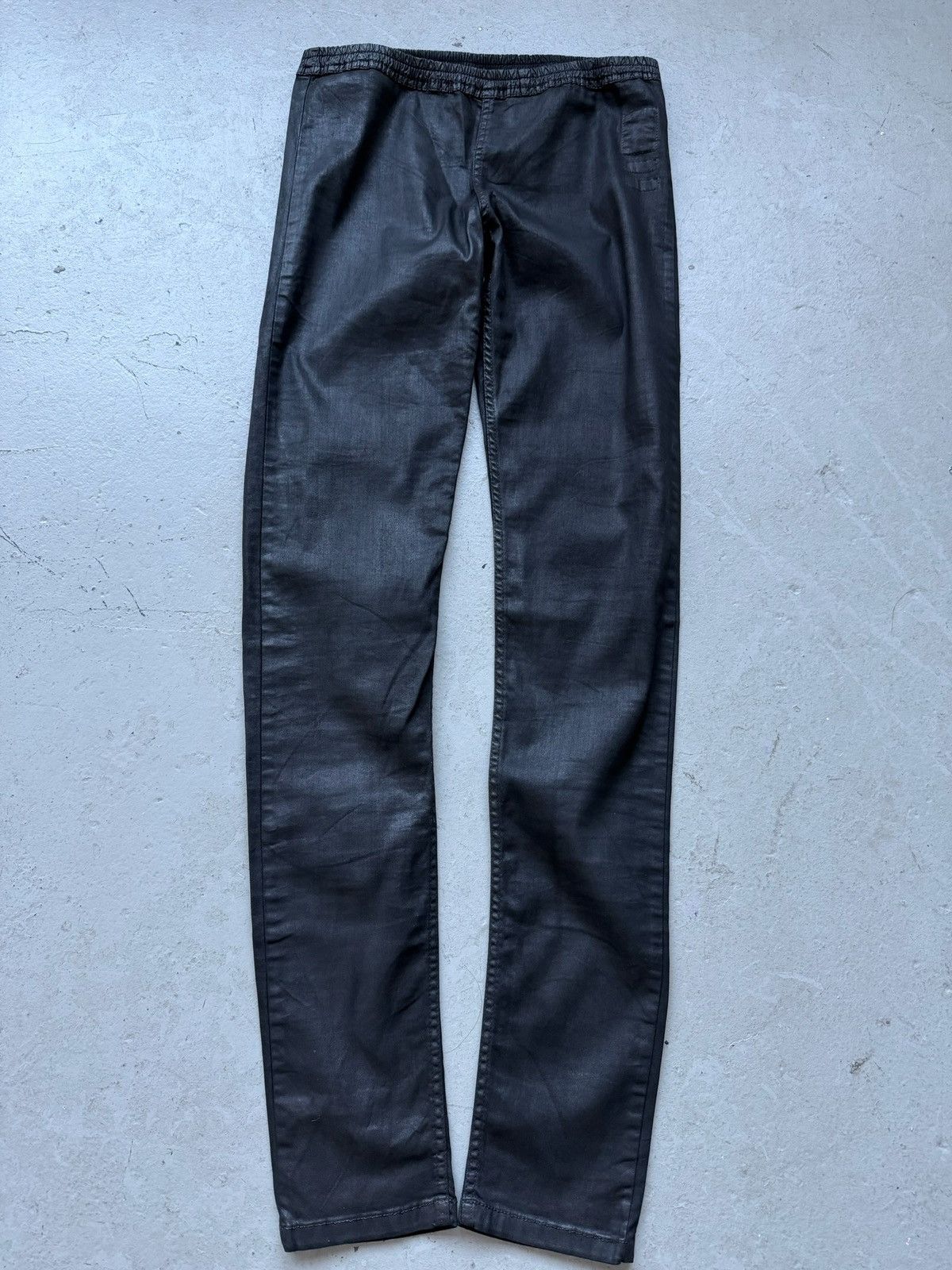 Rick Owens Drkshdw Rick Owens DRKSHDW FW13 Black Wax Leggings Size US 30 / EU 46 - 1 Thumbnail