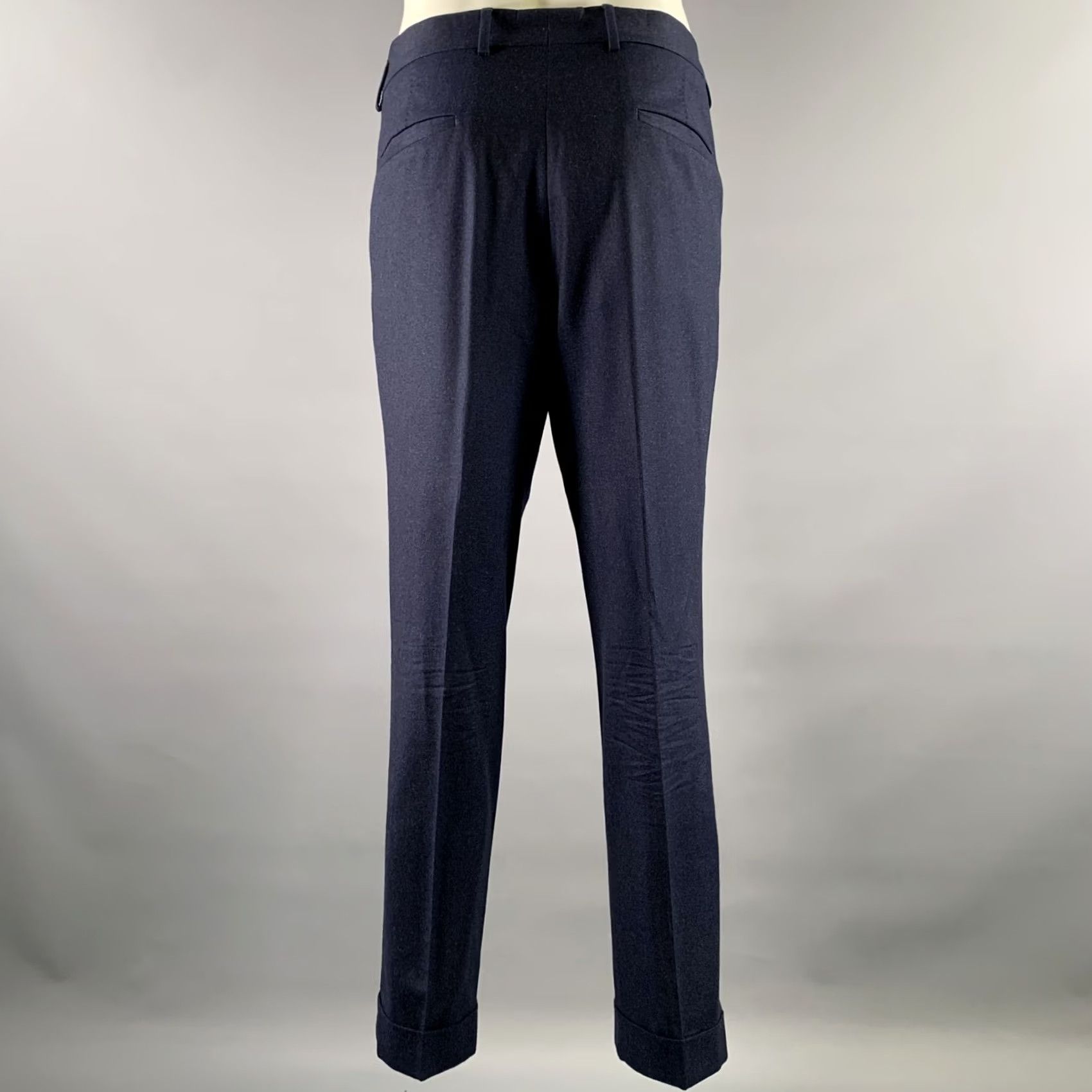 Brunello Cucinelli BRUNELLO CUCINELLI Navy Wool Notch Lapel Suit Size 40 Mens Size 36R - 5 Thumbnail
