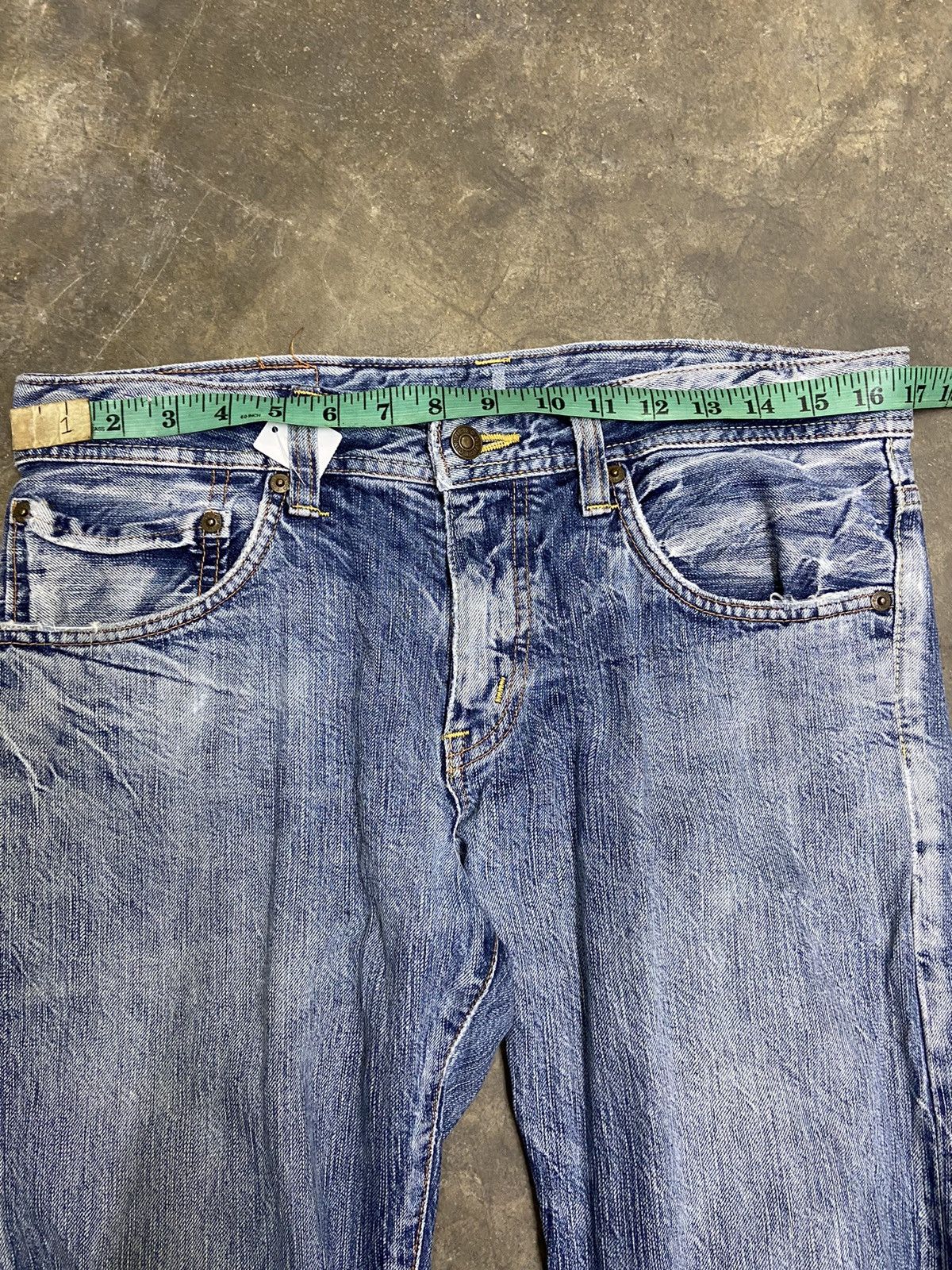 If Six Was Nine Vintage Edwin Jeans Distressed flare jeans faded denim Size US 34 / EU 50 - 12 Thumbnail