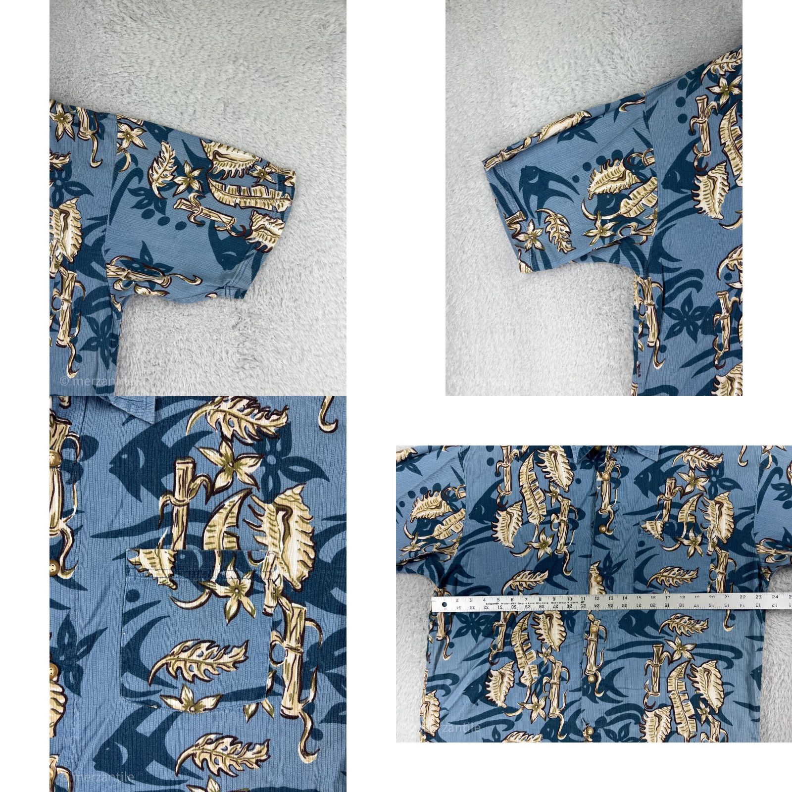 Vintage VINTAGE Oak Hill Kahanu Shirt Mens 2XL Blue Floral Hawaiian 100% Rayon Floral Aloha Beach Vacation 90s Mens Size US L / EU 52-54 / 3 - 8 Thumbnail