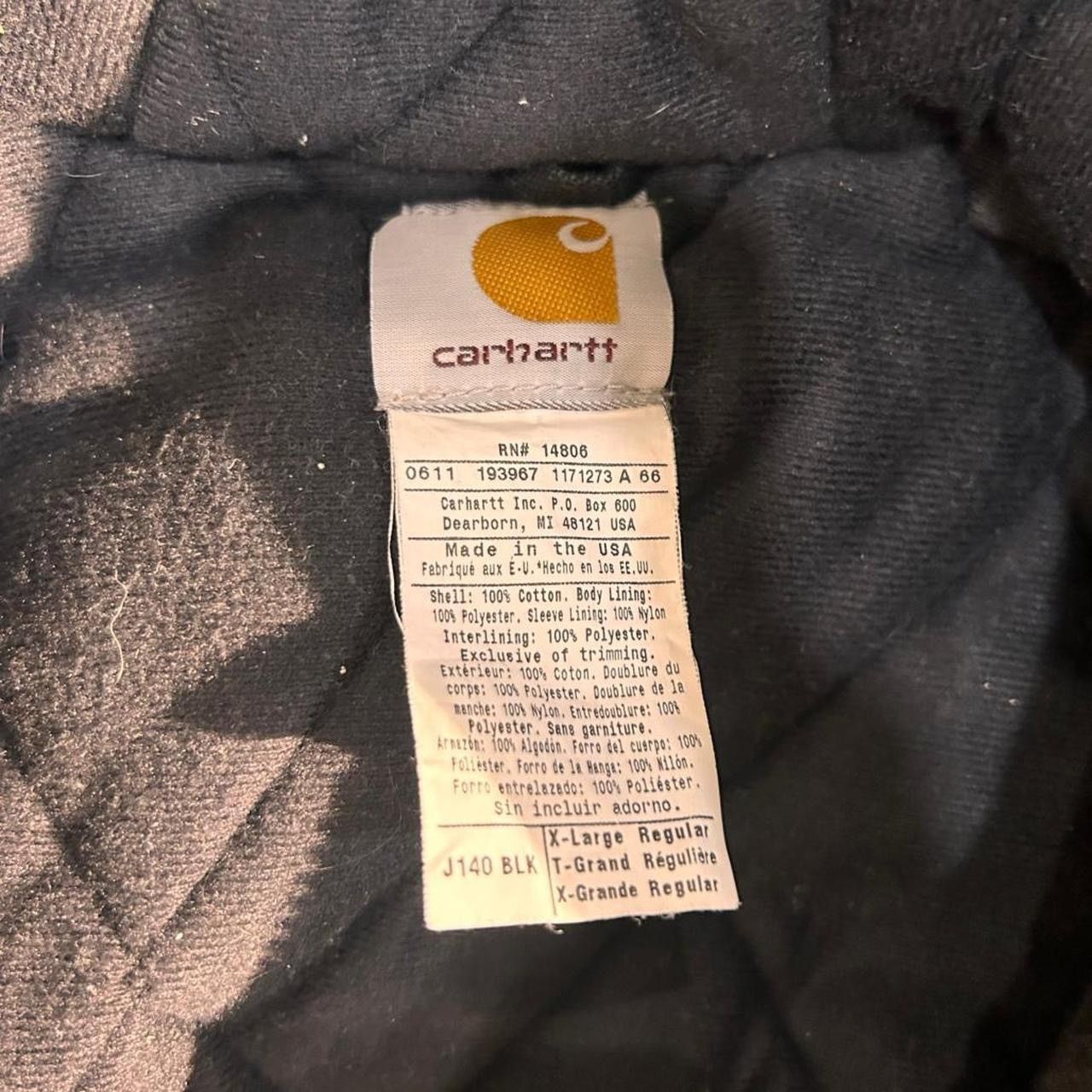 Carhartt Carhartt black jacket with embroidered logo Size XL 2011 Size US XL / EU 56 / 4 - 3 Thumbnail
