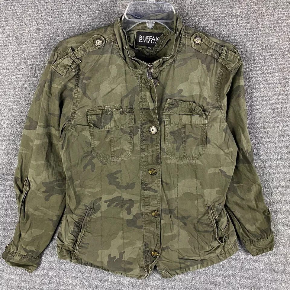 Buffalo David Bitton Buffalo David Bitton Military Jacket Women's Medium Camo Size M / US 6-8 / IT 42-44 - 1 Thumbnail