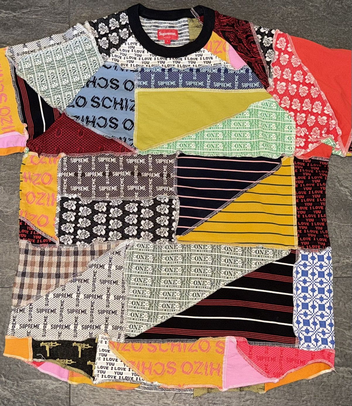 Supreme Mosaic patchwork l/s top | Grailed