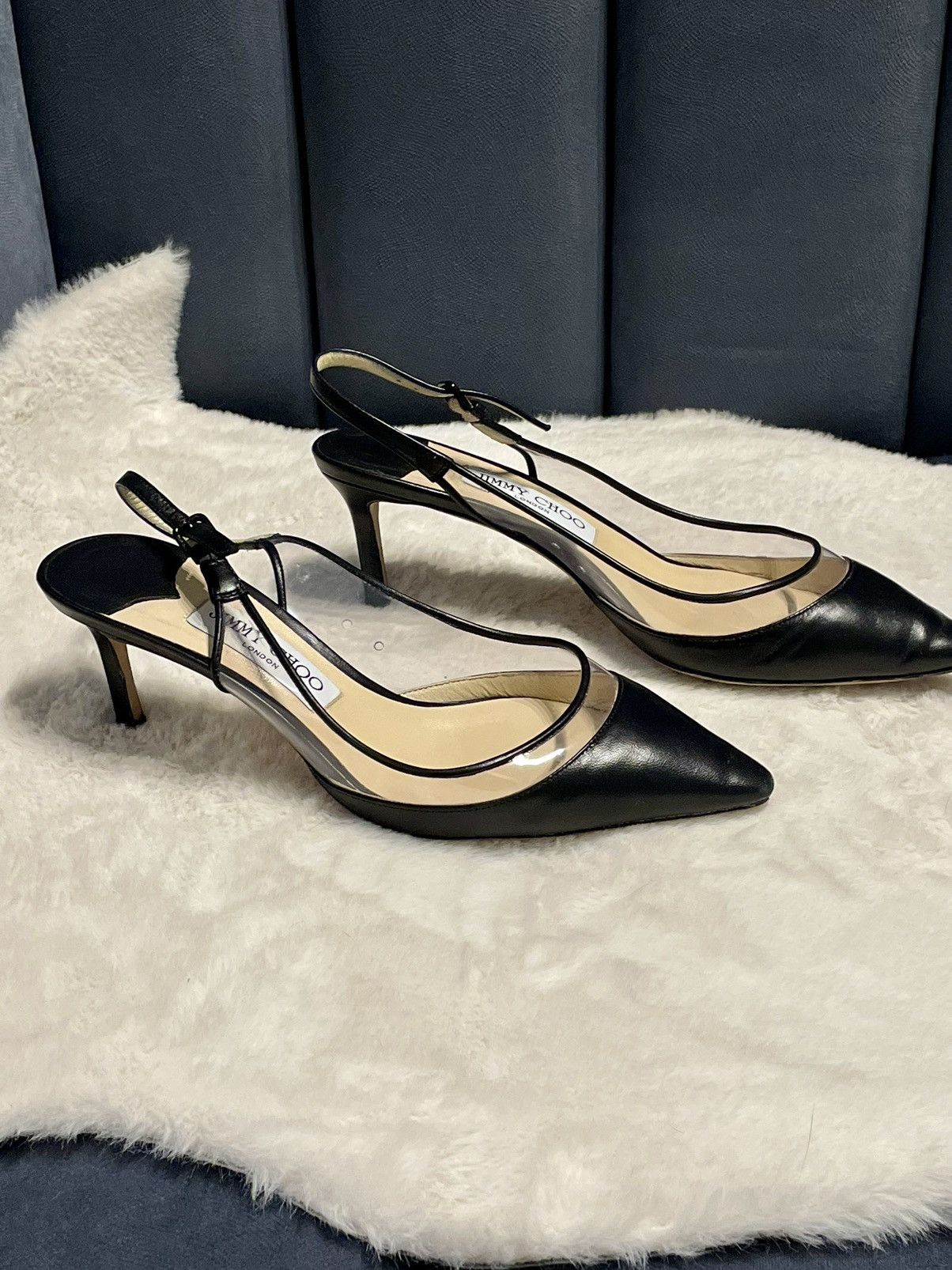 Jimmy Choo JIMMY CHOO Erin 60 leather slingbacks Size US 8 / IT 38 - 8 Thumbnail