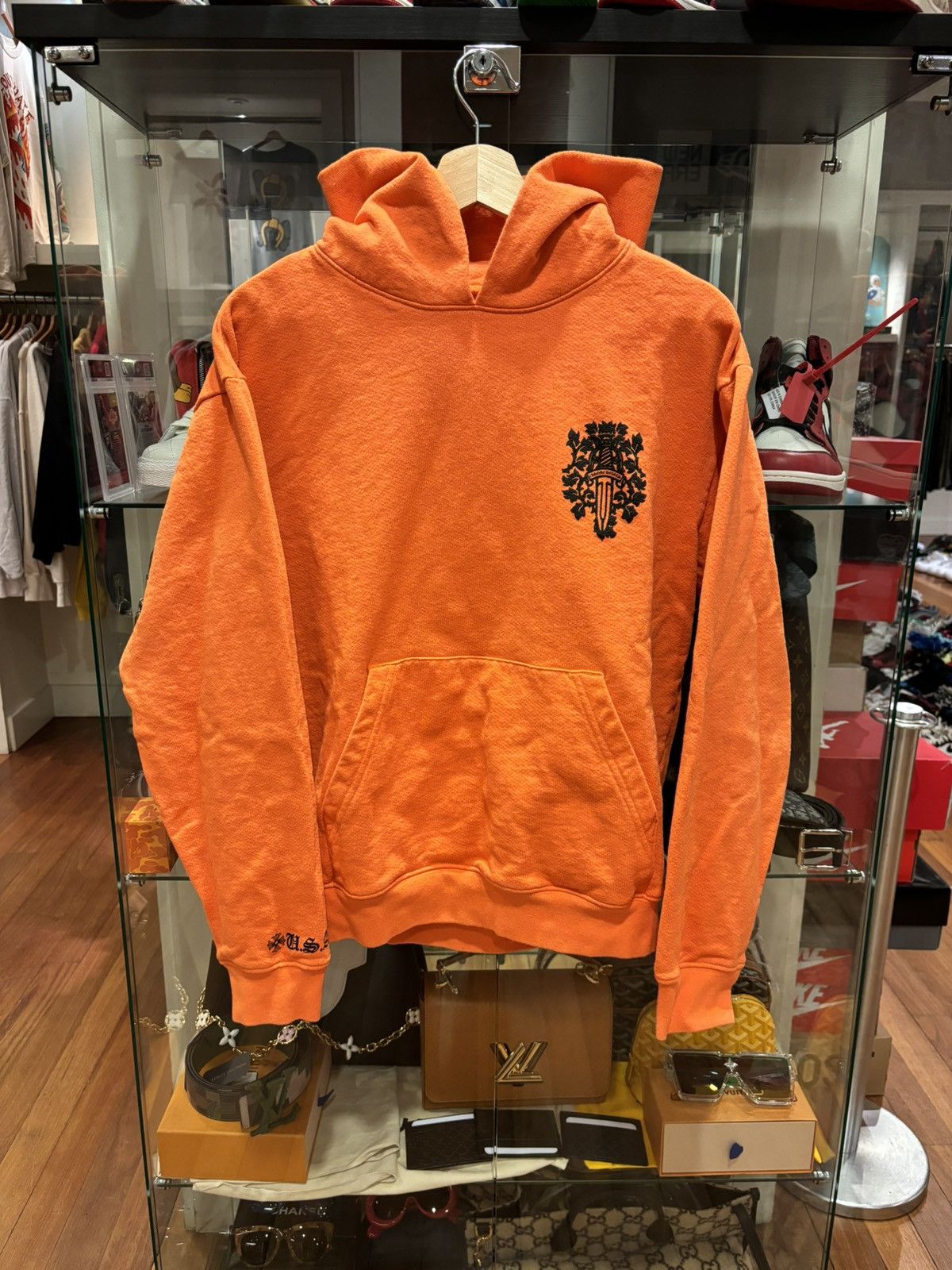 【Chrome Hearts】Vine Dagger Hoodie★フーディ★Orange/Black Chrome Hearts Vine Dagger Hoodie M Medium | eBay