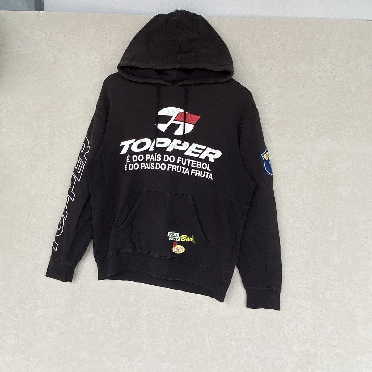 Other Vintage Topper Big Logo Embroidered Hoodie Sweater Black Size US M / EU 48-50 / 2 - 2 Thumbnail