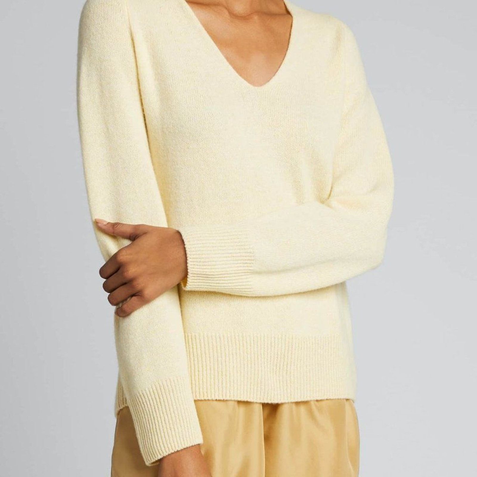 Vince VINCE Marled Wool Cashmere Blended V-Neck Sweater Size S / US 4 / IT 40 - 1 Thumbnail