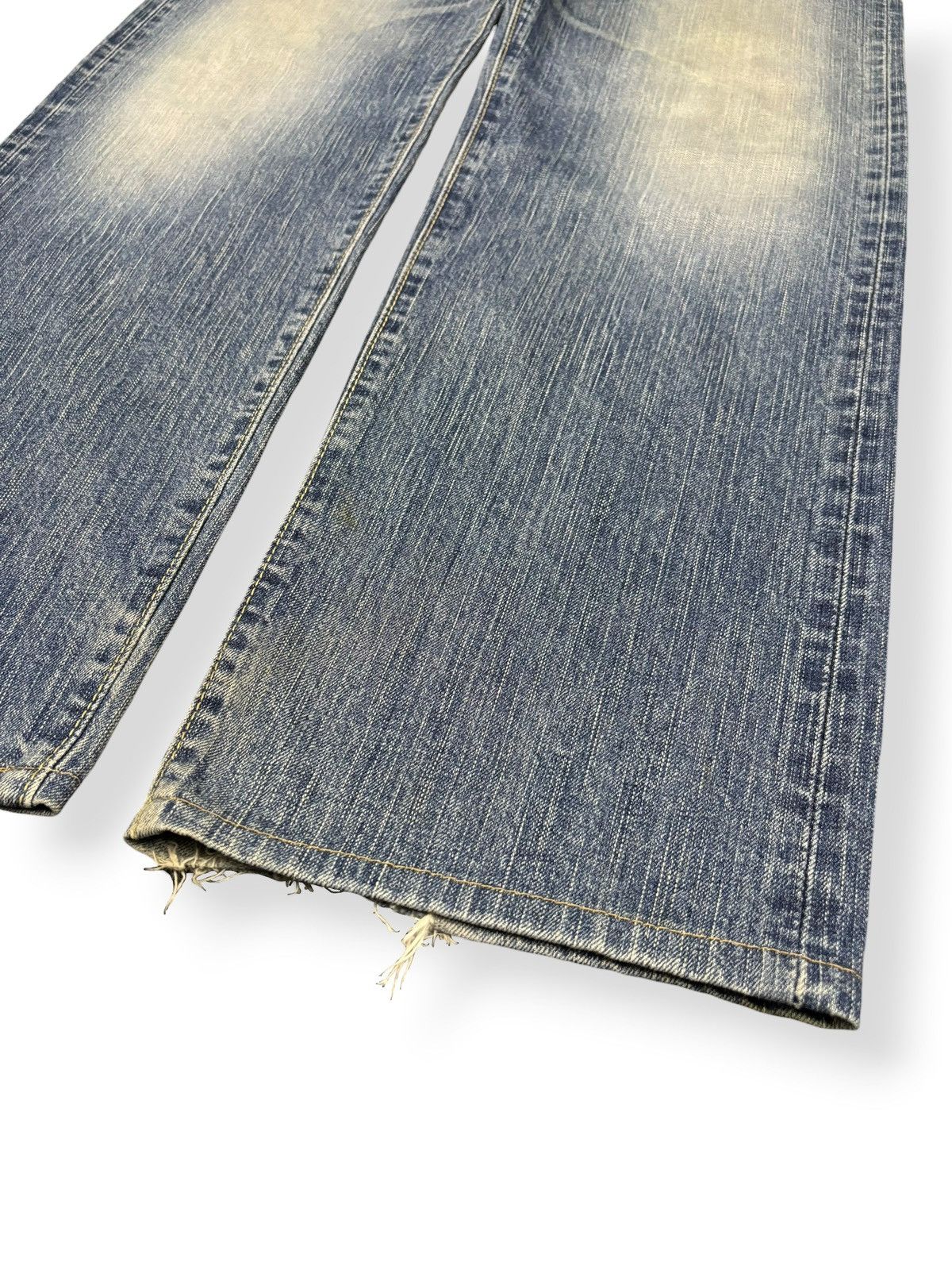 Edwin Vintage Edwin 505ZX Selvedge Blue Wash Distressed Jeans Size US 34 / EU 50 - 10 Thumbnail