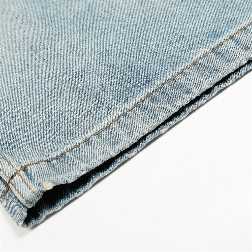 Vintage Punk men's loose wide-leg washed distressed dirty jeans Size US 32 / EU 48 - 6 Thumbnail
