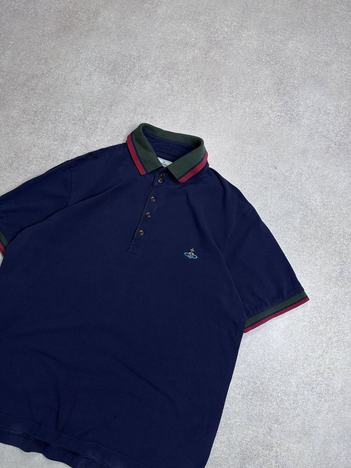 Vivienne Westwood Vintage Vivienne Westwood Orb Saturn Logo Polo XL Size US XL / EU 56 / 4 - 2 Thumbnail