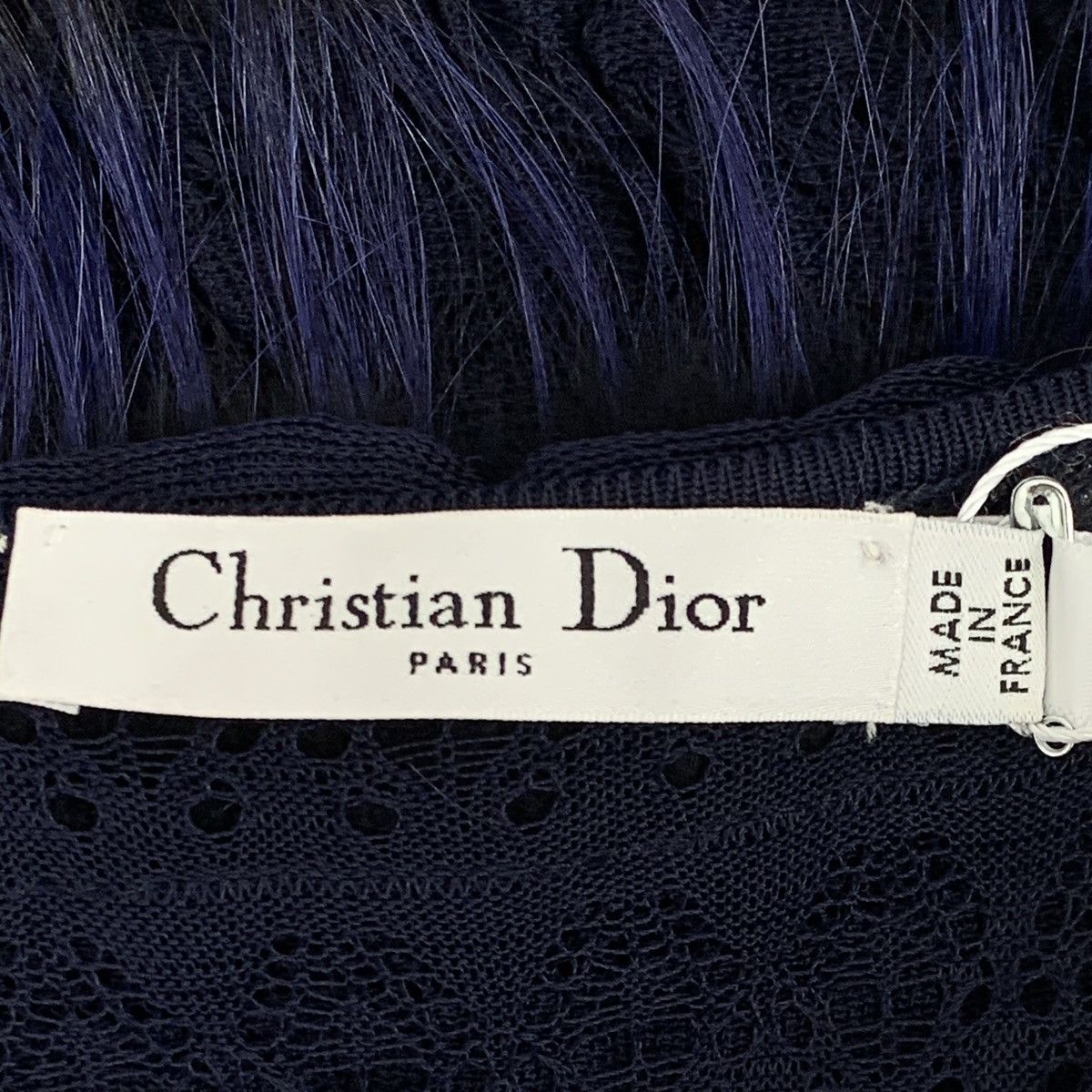 Dior Dior Dark Blue Fox Fur Crew Neck Sleeveless Dress K26WX Size L / US 10 / IT 46 - 5 Thumbnail