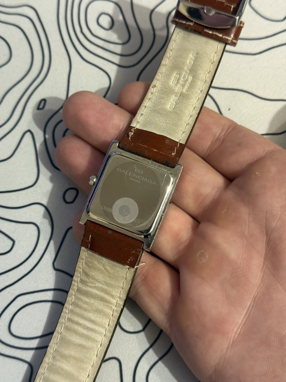 Balenciaga Balenciaga Paris brown Leather Minimalist Watch Size ONE SIZE - 4 Thumbnail
