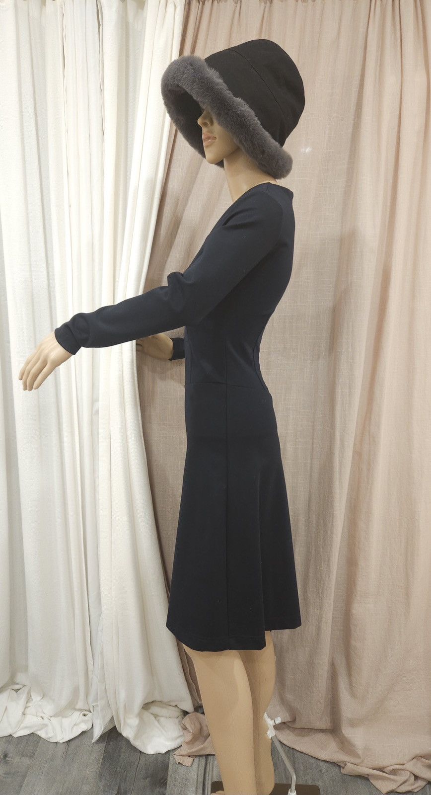 Designer × Vintage PIETRO FILIPI Elastic Asymmetrical Hem Deep-V Slim Fit Dress Size S / US 4 / IT 40 - 10 Thumbnail