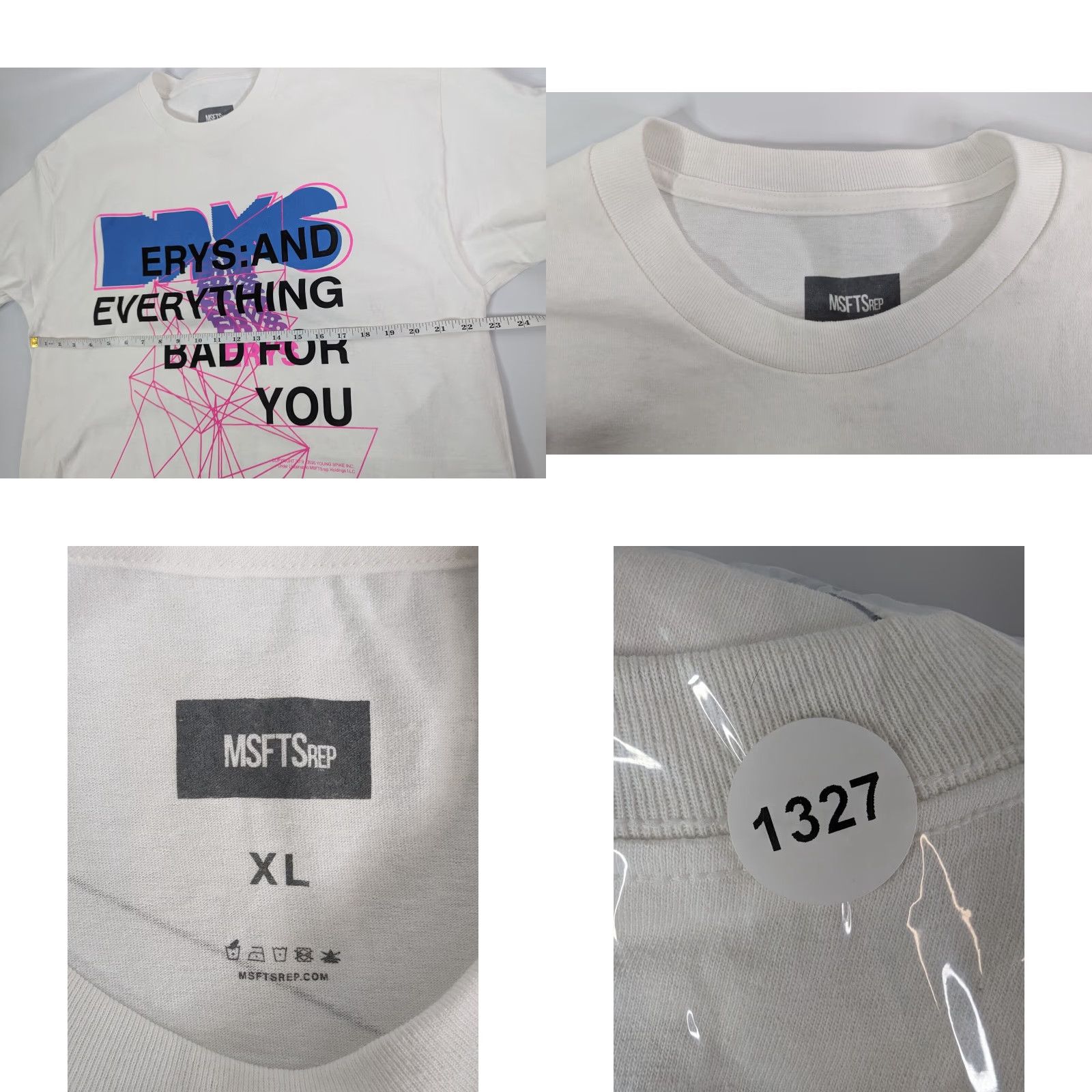 Msftsrep MSFTSrep White 2020 Jaden Smith ERYS: And Everything Bad For You Rap T-Shirt XL Size US XL / EU 56 / 4 - 8 Thumbnail